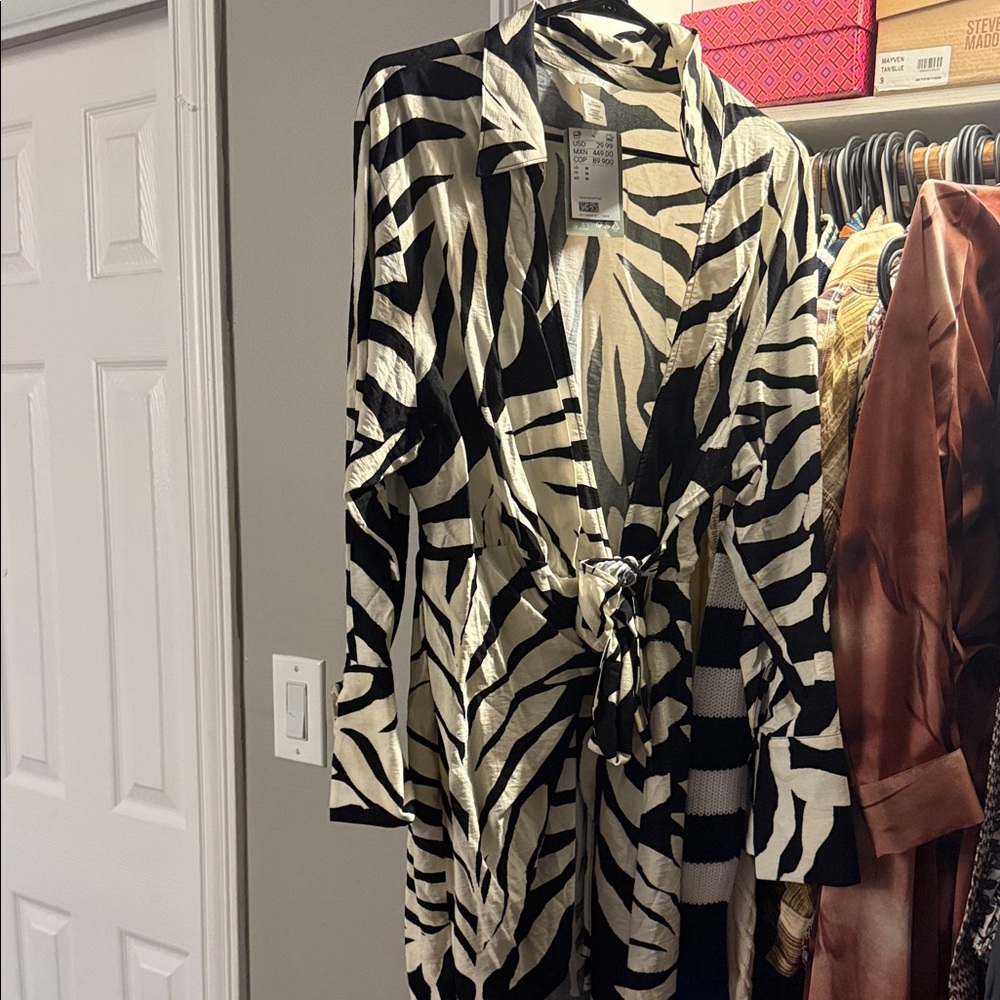 Black and White wrap dress